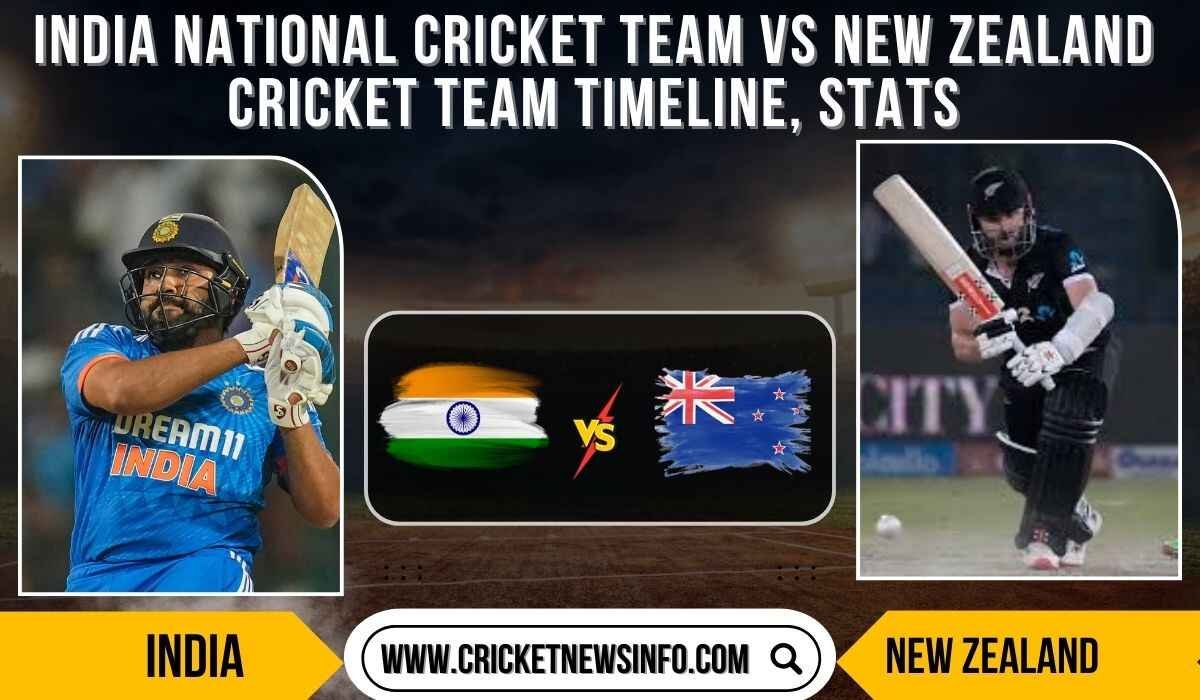 India National Cricket Team Vs New Zealand Cricket Team Timeline, Stats